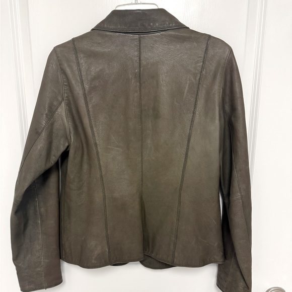 J. Jill Soft Leather 2 Button Blazer Jacket Size S - Picture 2 of 4